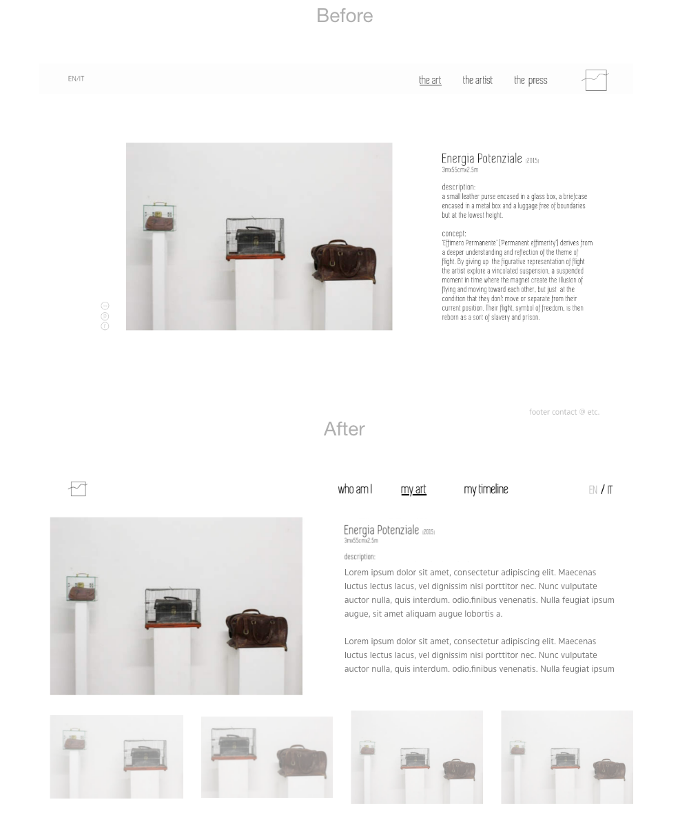 Gallery page prototype design 2