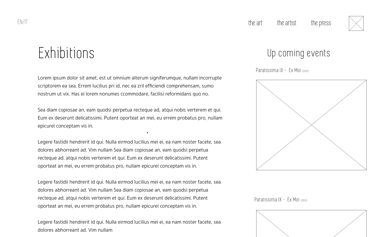 press page wireframe