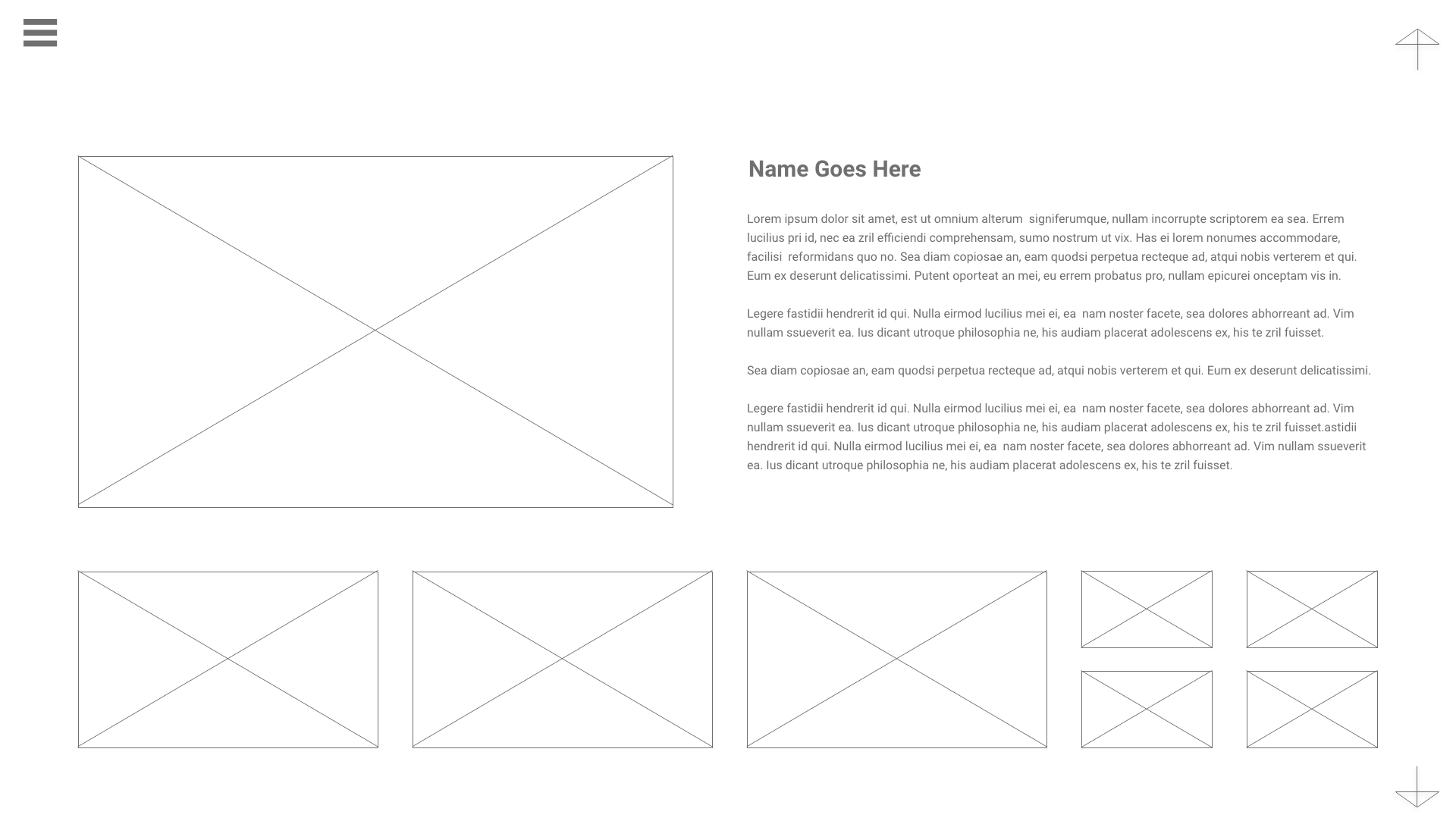 gallery page wireframe