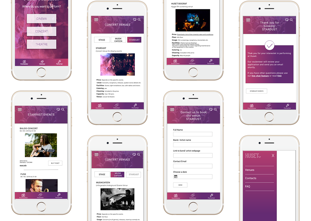 multi phone mockup huset web app