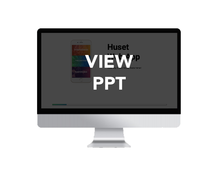 huset web app presentation mockup