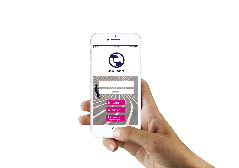 viewfinders app mockup